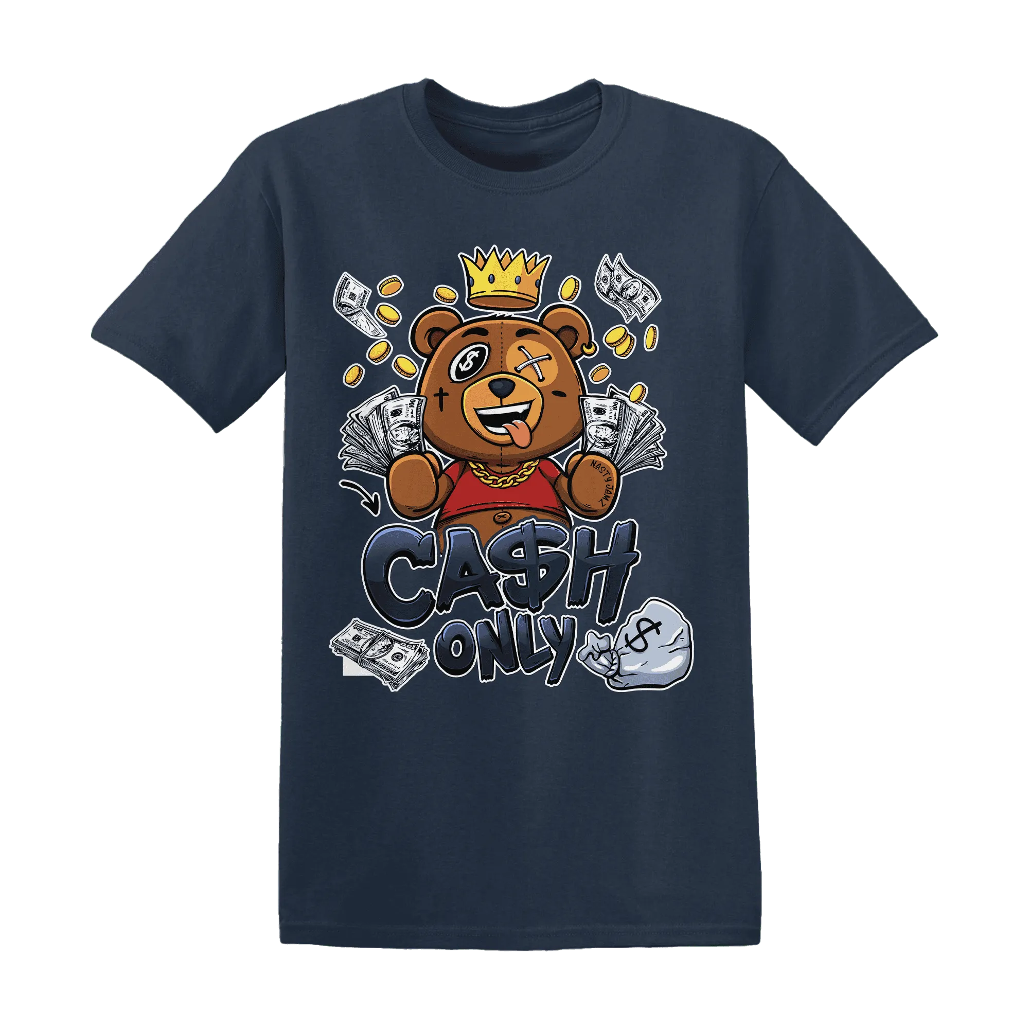 White-Navy-6s-T-Shirt-Match-Cash-Only-BER
