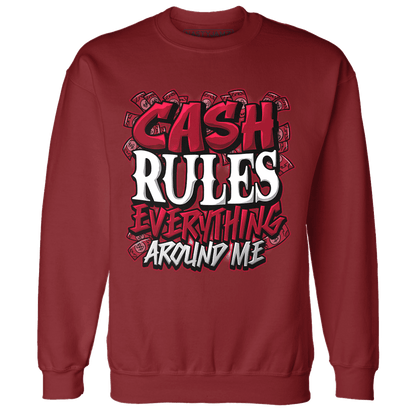 Retro Red Taxi 12s Sweatshirt Match Cash Rule E A M - NastyJamz