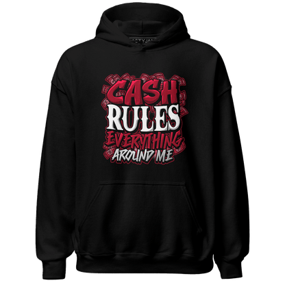 Retro Red Taxi 12s Hoodie Match Cash Rule E A M - NastyJamz