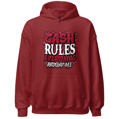 Retro Red Taxi 12s Hoodie Match Cash Rule E A M - NastyJamz
