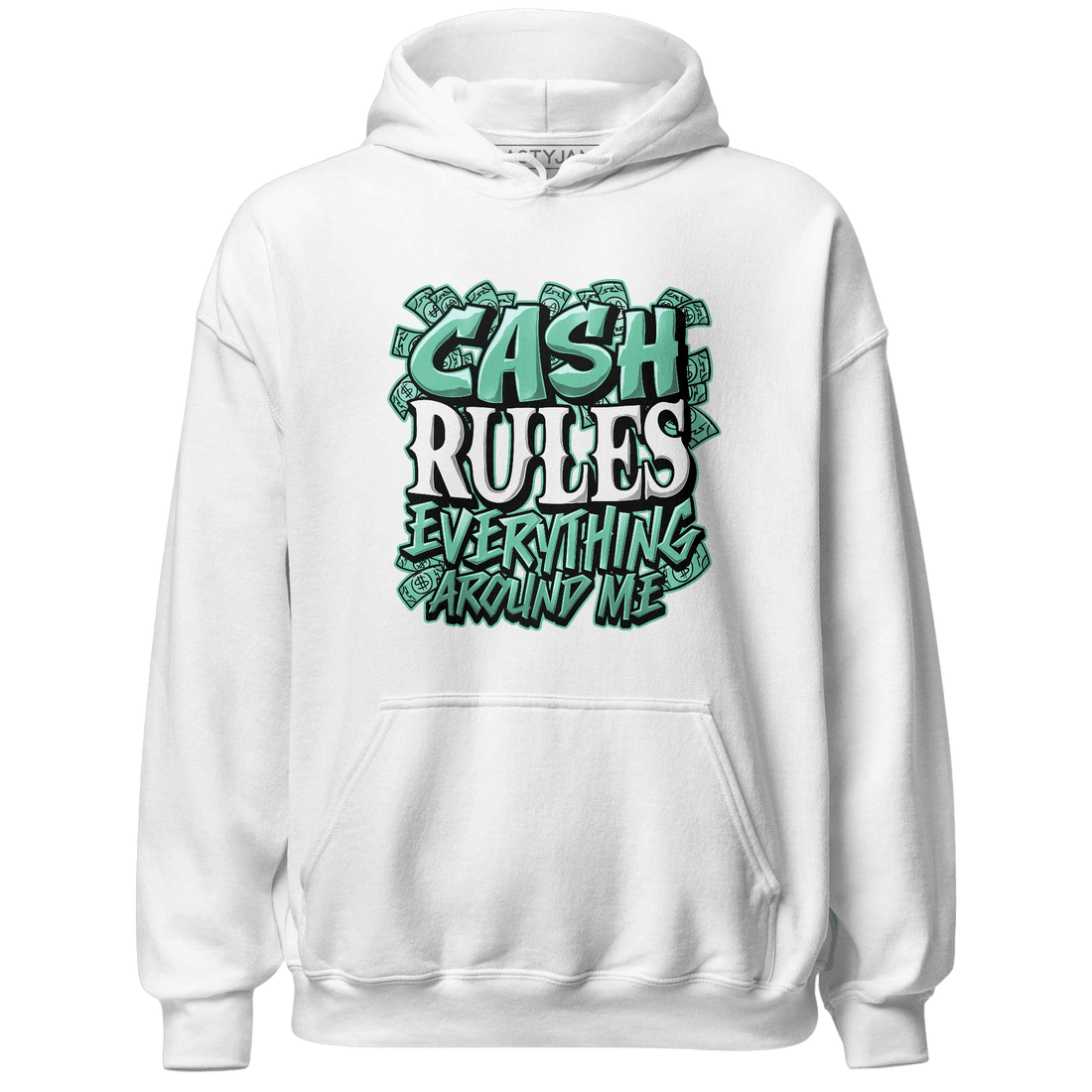 High OG Green Glow 1s Hoodie Match Cash Rule E A M - NastyJamz