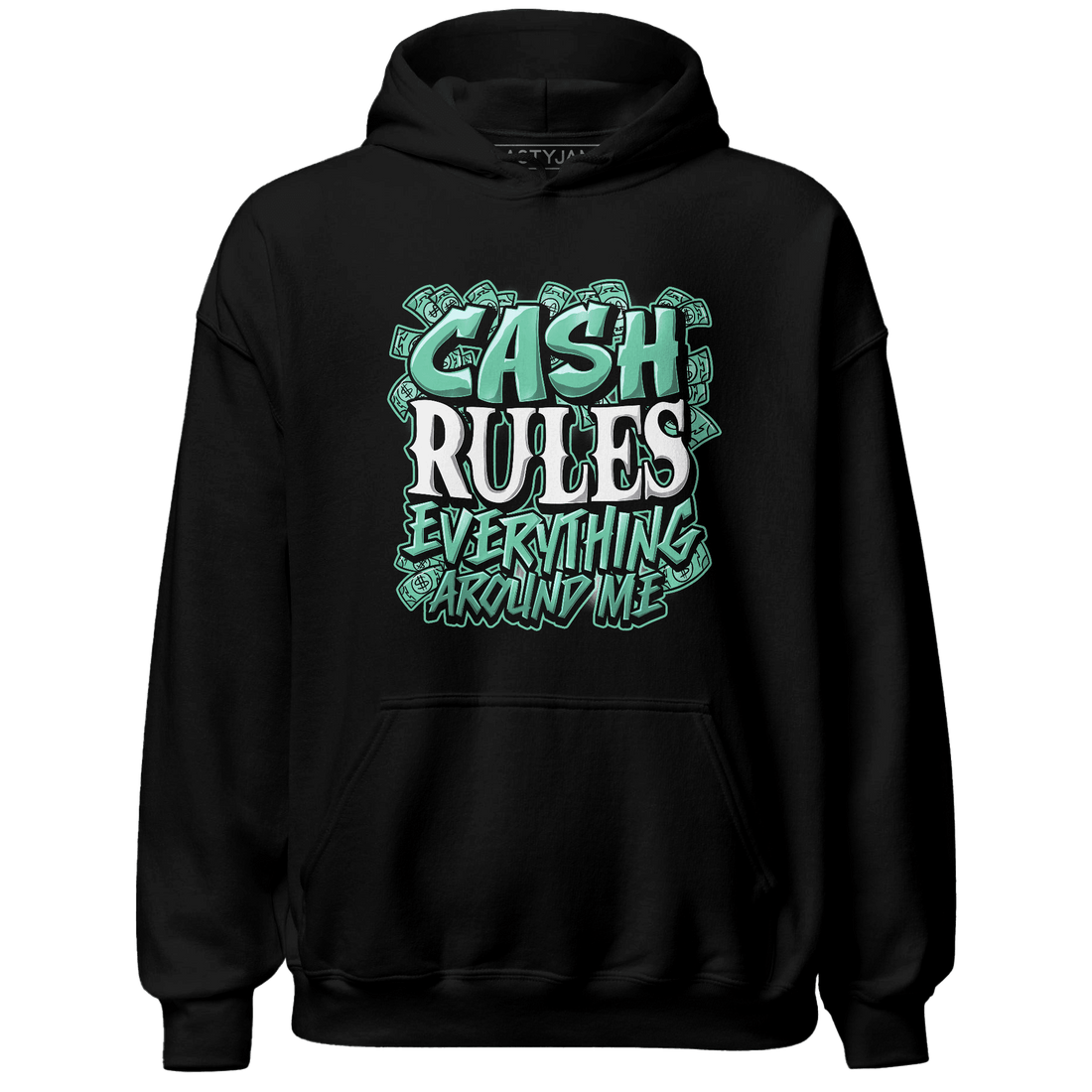 High OG Green Glow 1s Hoodie Match Cash Rule E A M - NastyJamz