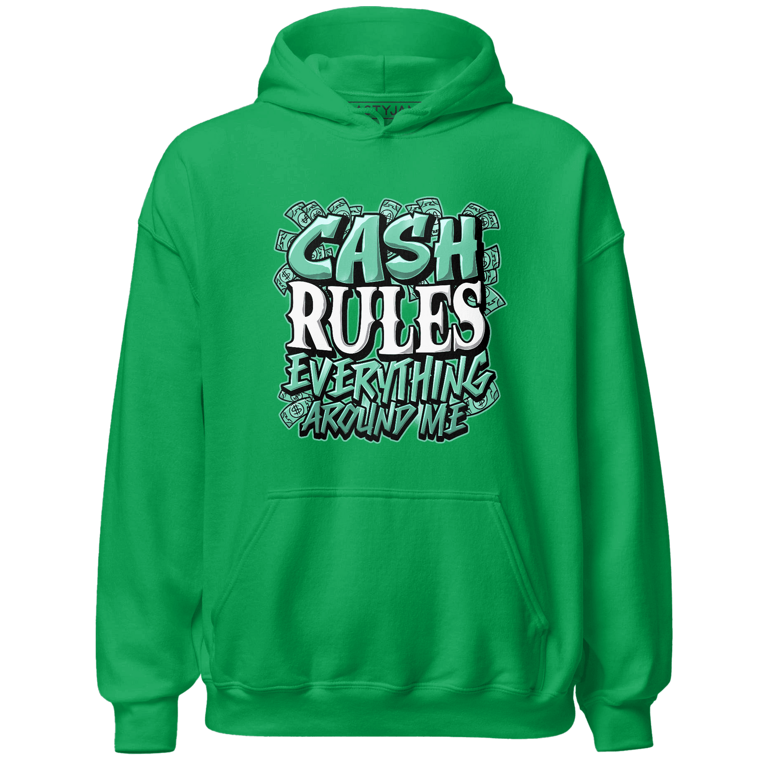 High OG Green Glow 1s Hoodie Match Cash Rule E A M - NastyJamz