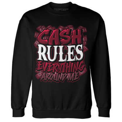 High White Team Red 1s Sweatshirt Match Cash Rule E A M - NastyJamz