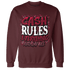 High White Team Red 1s Sweatshirt Match Cash Rule E A M - NastyJamz