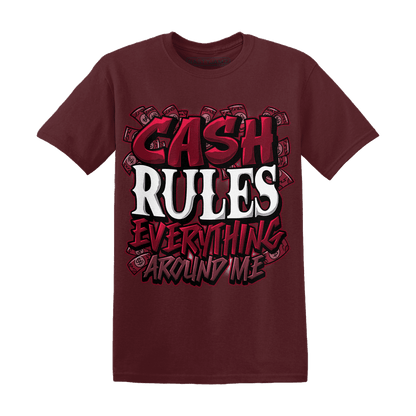 High White Team Red 1s T Shirt Cash Rule E A M - NastyJamz