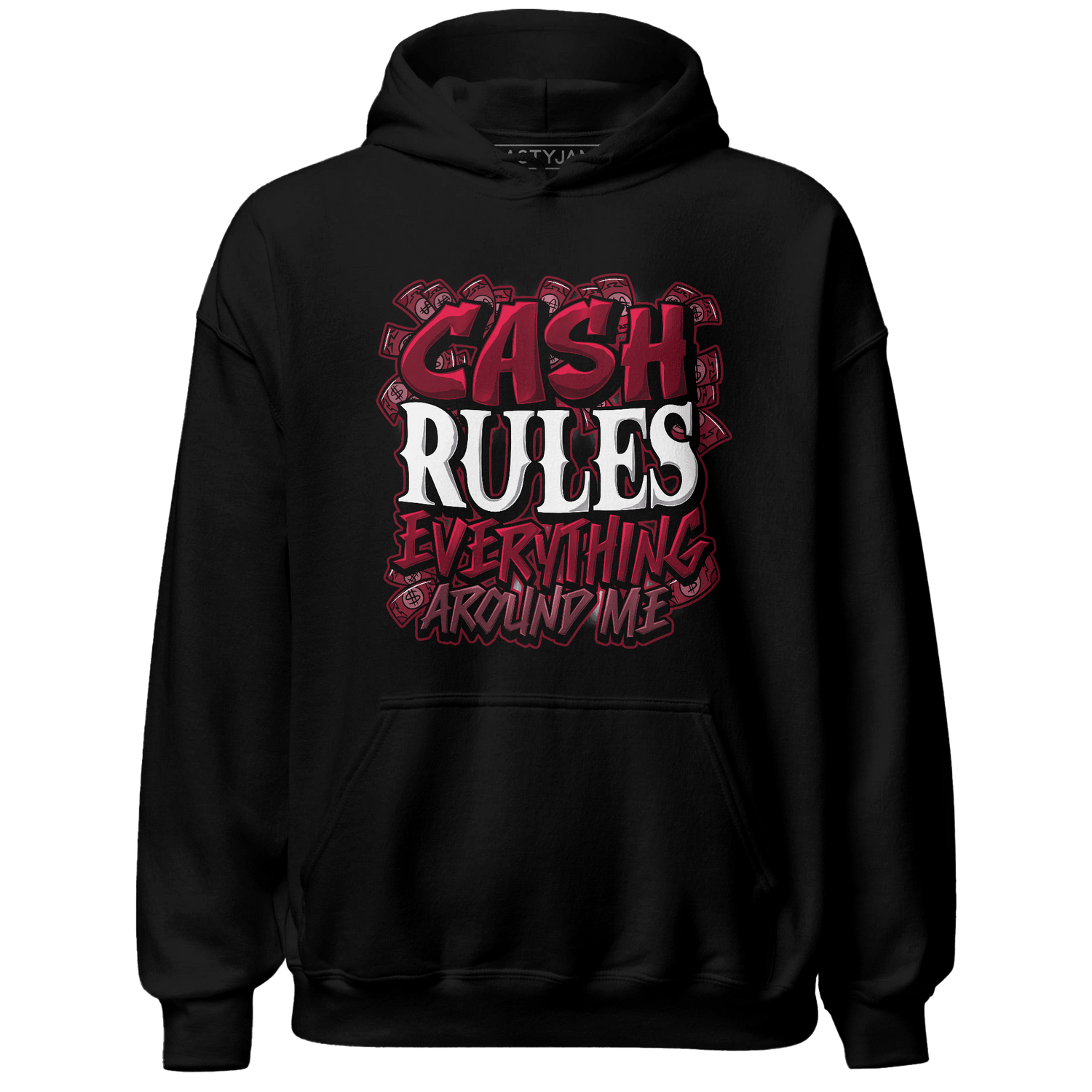 High White Team Red 1s Hoodie Match Cash Rule E A M - NastyJamz