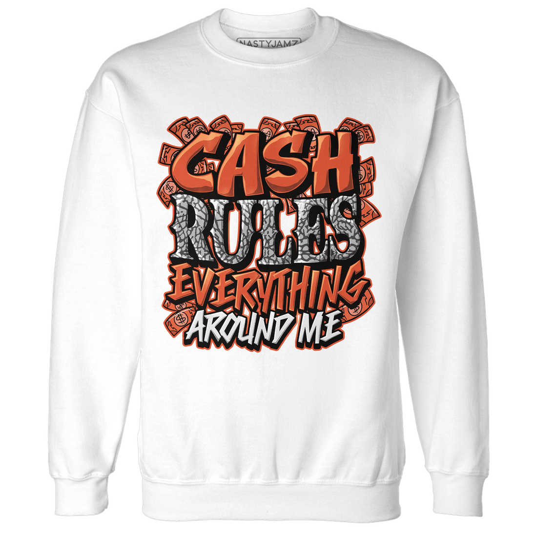 Georgia Peach 3s Sweatshirt Match Cash Rule E A M - NastyJamz