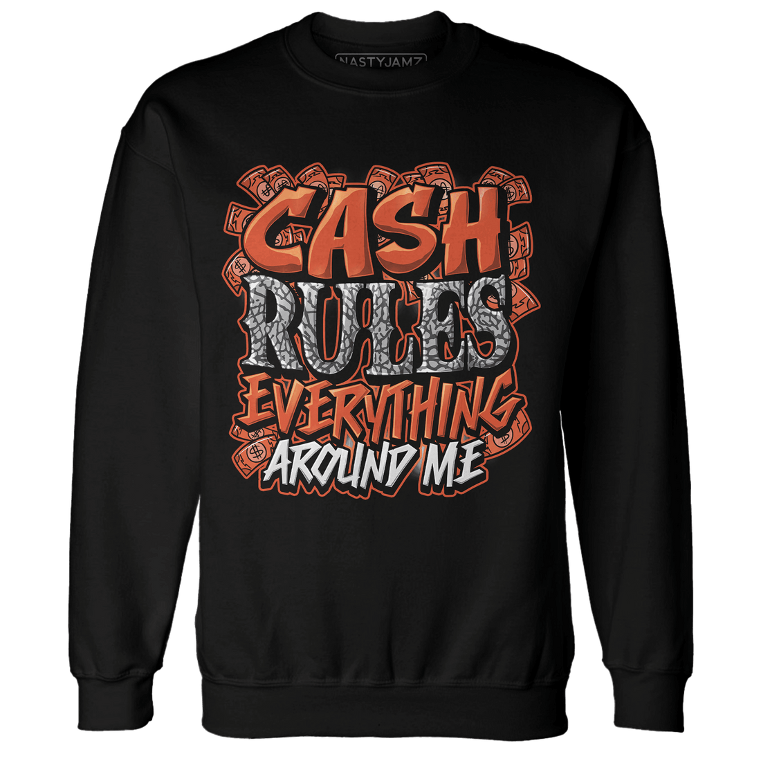 Georgia Peach 3s Sweatshirt Match Cash Rule E A M - NastyJamz