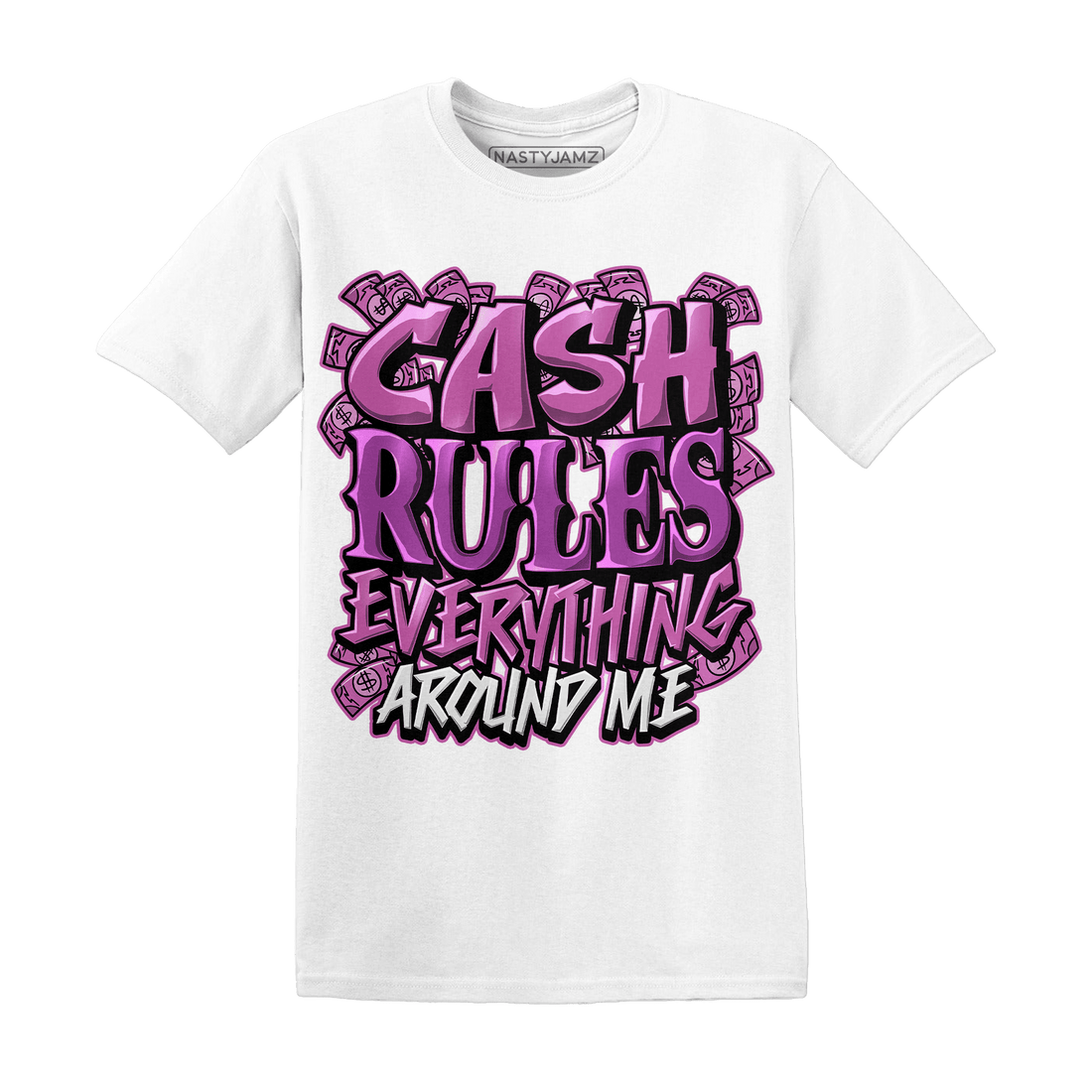 GS Hyper Violet 4s T Shirt Cash Rule E A M - NastyJamz