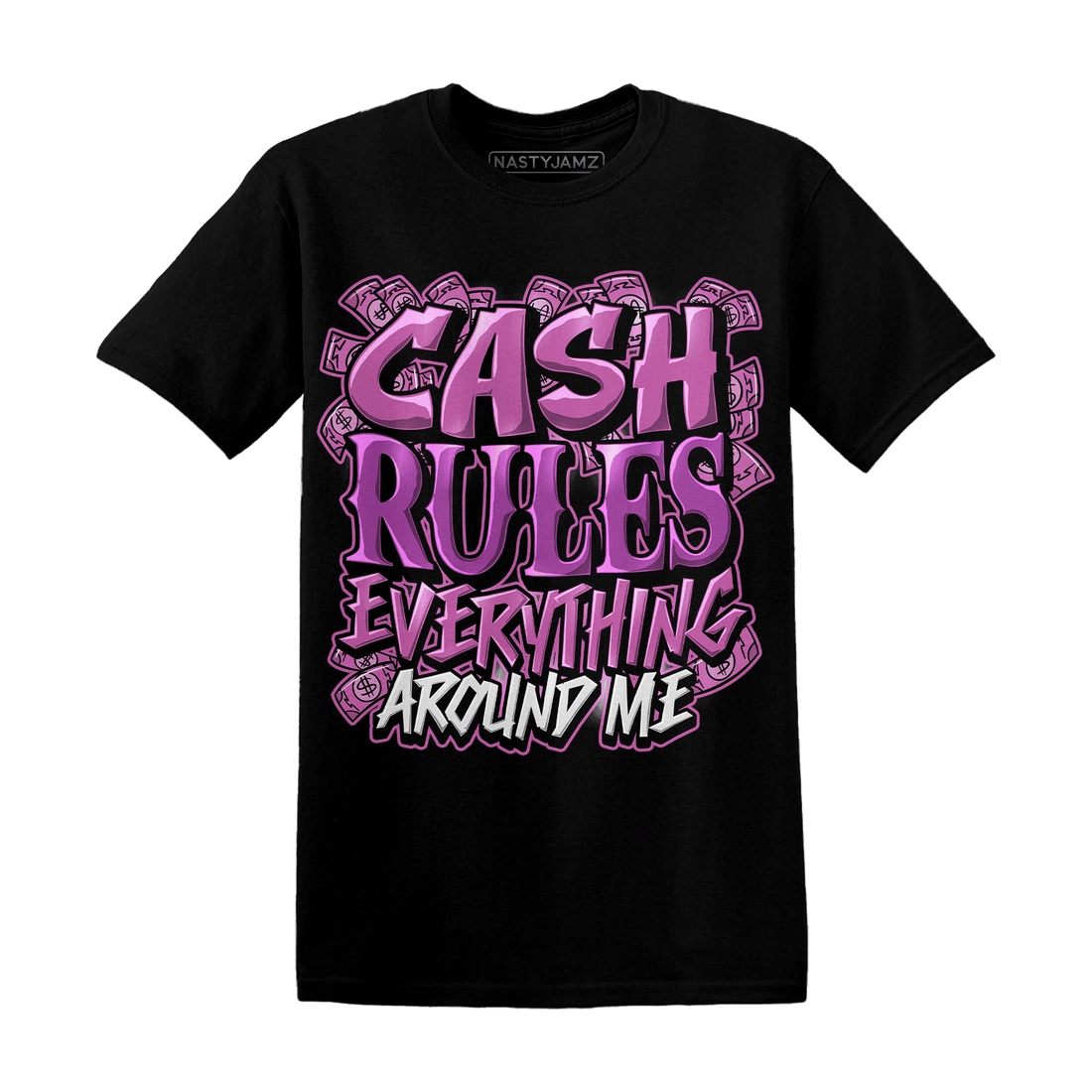 GS Hyper Violet 4s T Shirt Cash Rule E A M - NastyJamz