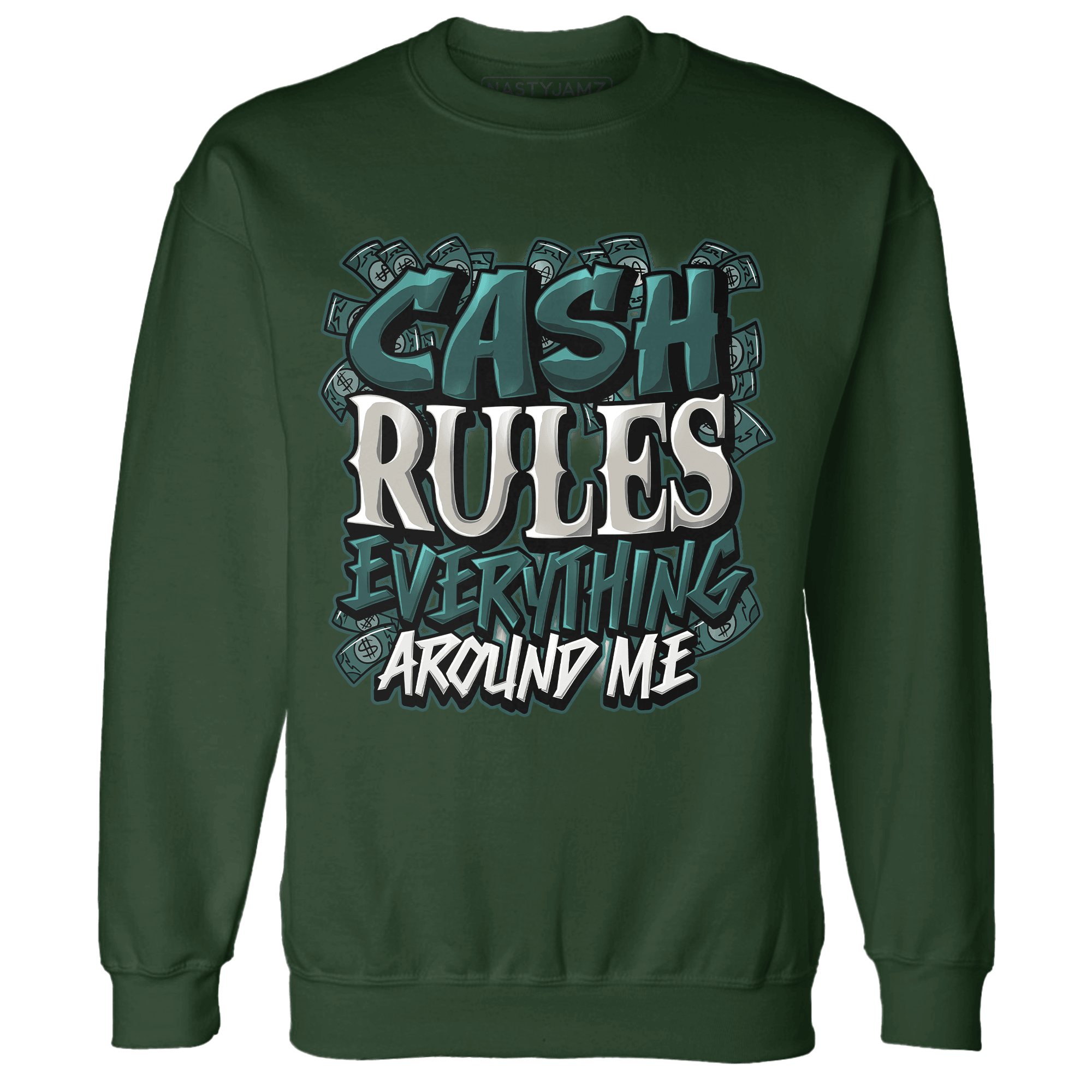 Oxidized Green 4s Sweatshirt Match Cash Rule E A M - NastyJamz