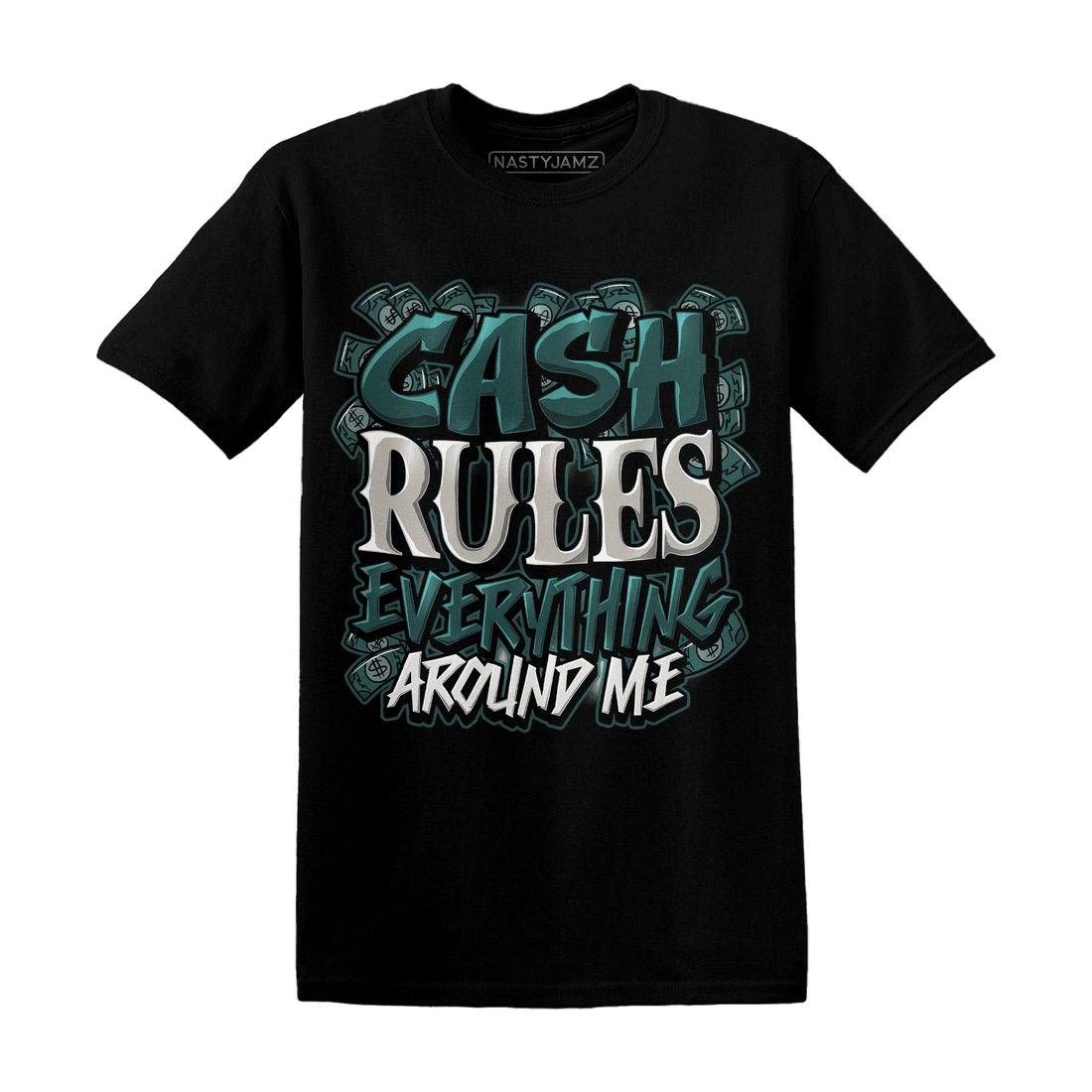 Oxidized Green 4s T Shirt Match Cash Rule E A M - NastyJamz