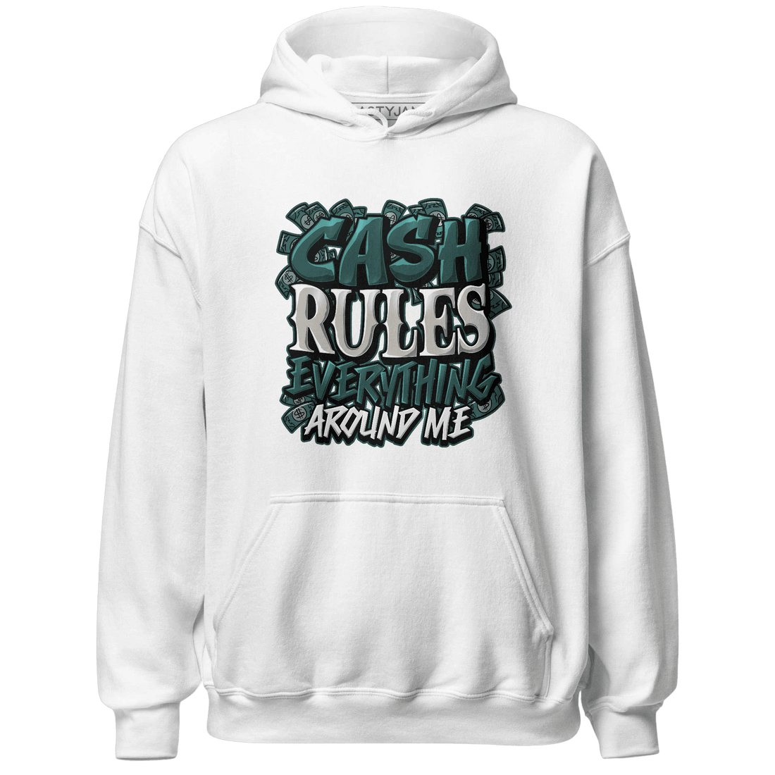 Oxidized Green 4s Hoodie Match Cash Rule E A M - NastyJamz