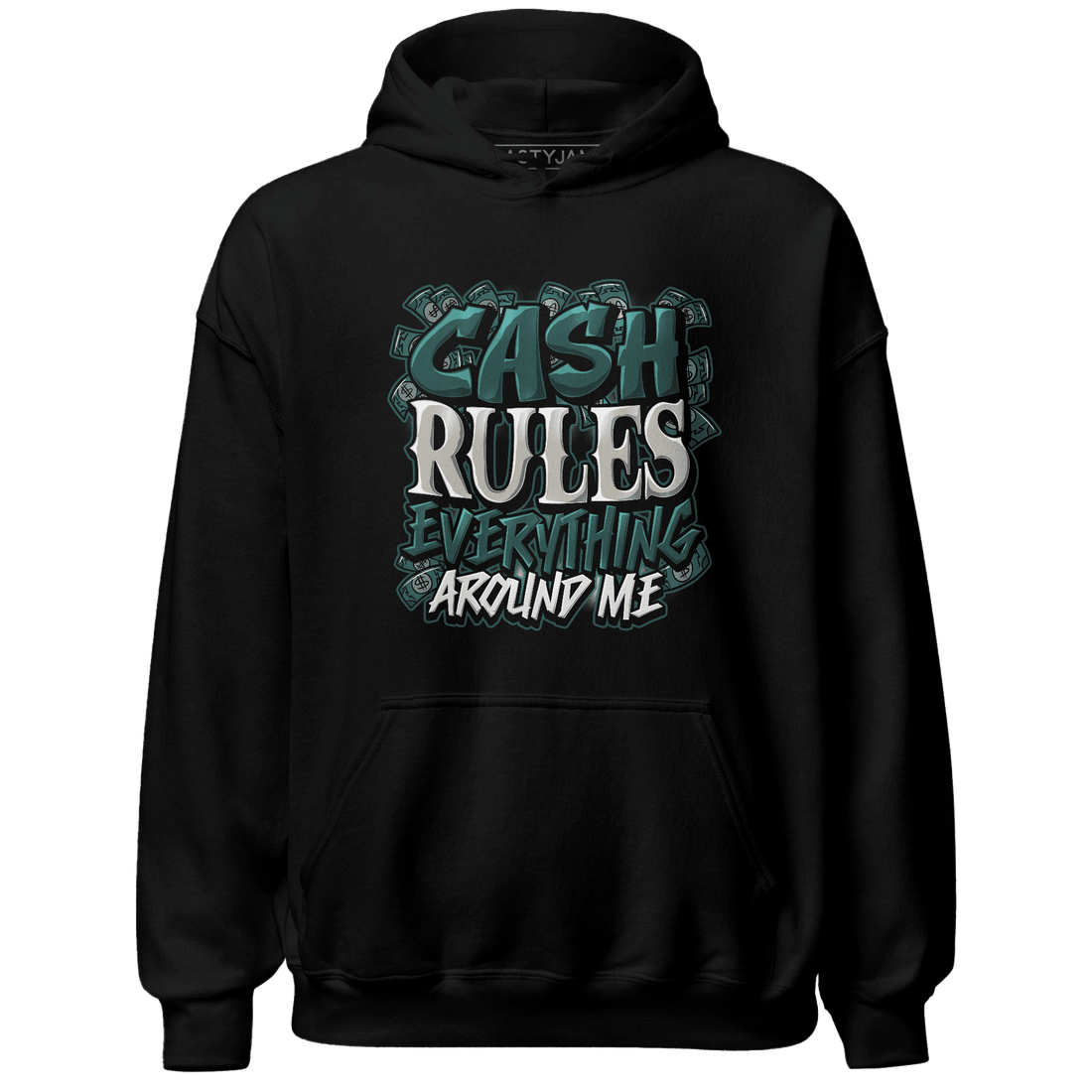 Oxidized Green 4s Hoodie Match Cash Rule E A M - NastyJamz