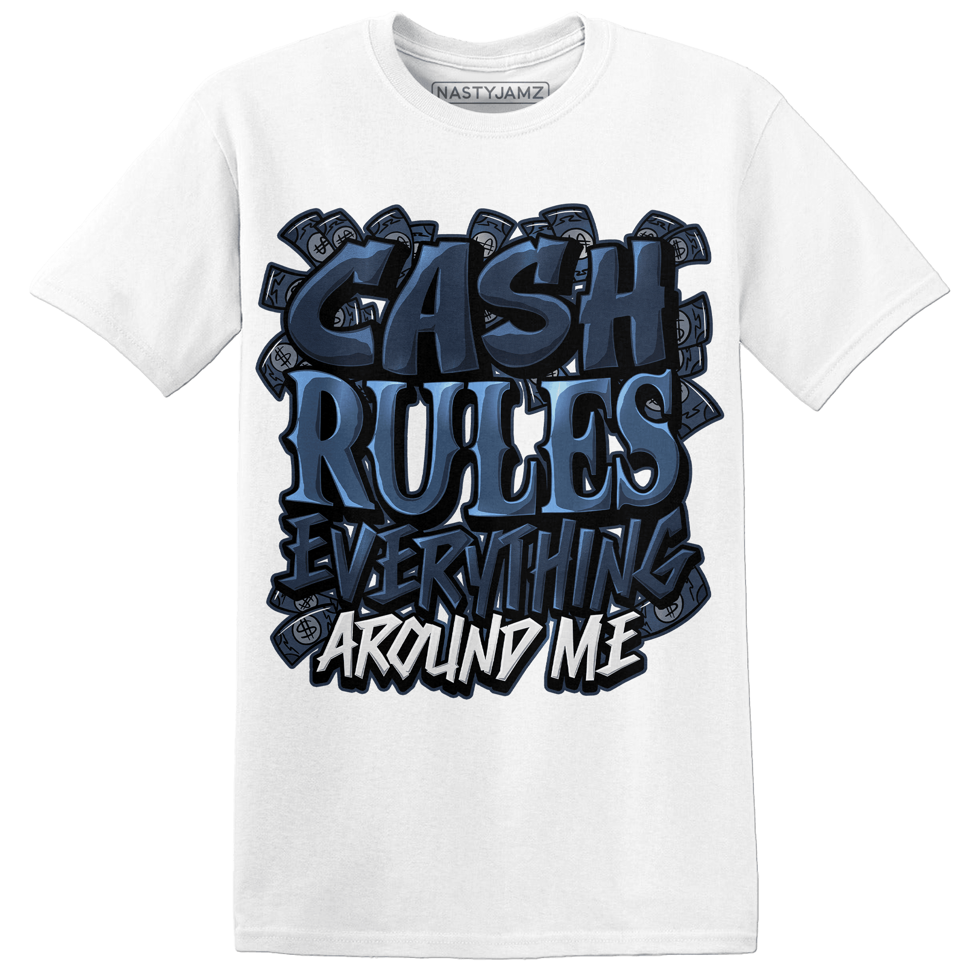 AM 1 86 Jackie RBS T Shirt Match Cash Rule E A M - NastyJamz