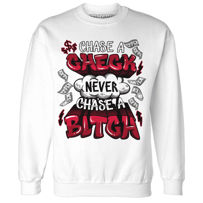 Retro-Red-Taxi-12s-Sweatshirt-Match-Chase-A-Check