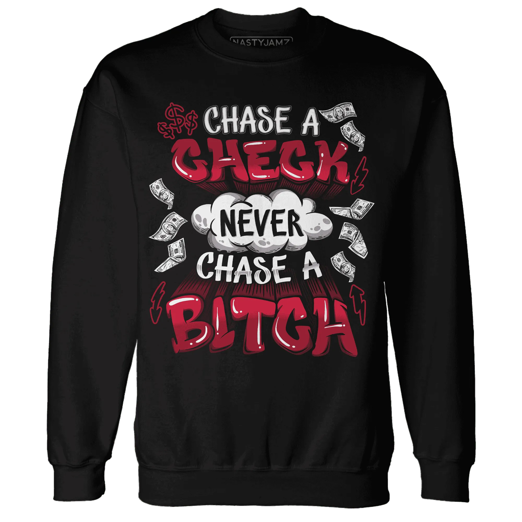 Retro-Red-Taxi-12s-Sweatshirt-Match-Chase-A-Check