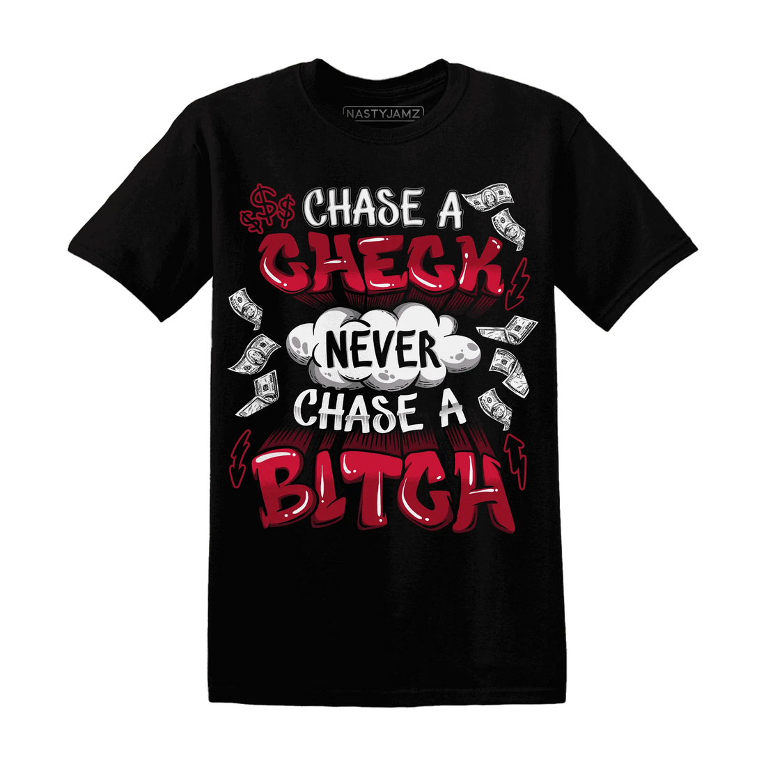 Retro-Red-Taxi-12s-T-Shirt-Match-Chase-A-Check