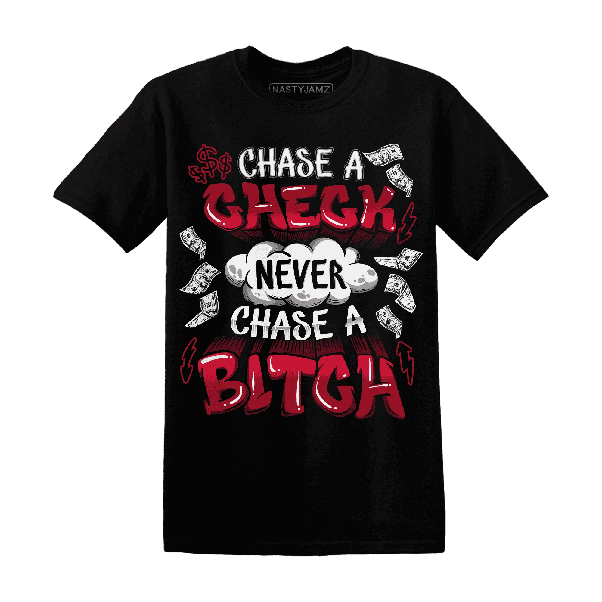 Retro-Red-Taxi-12s-T-Shirt-Match-Chase-A-Check