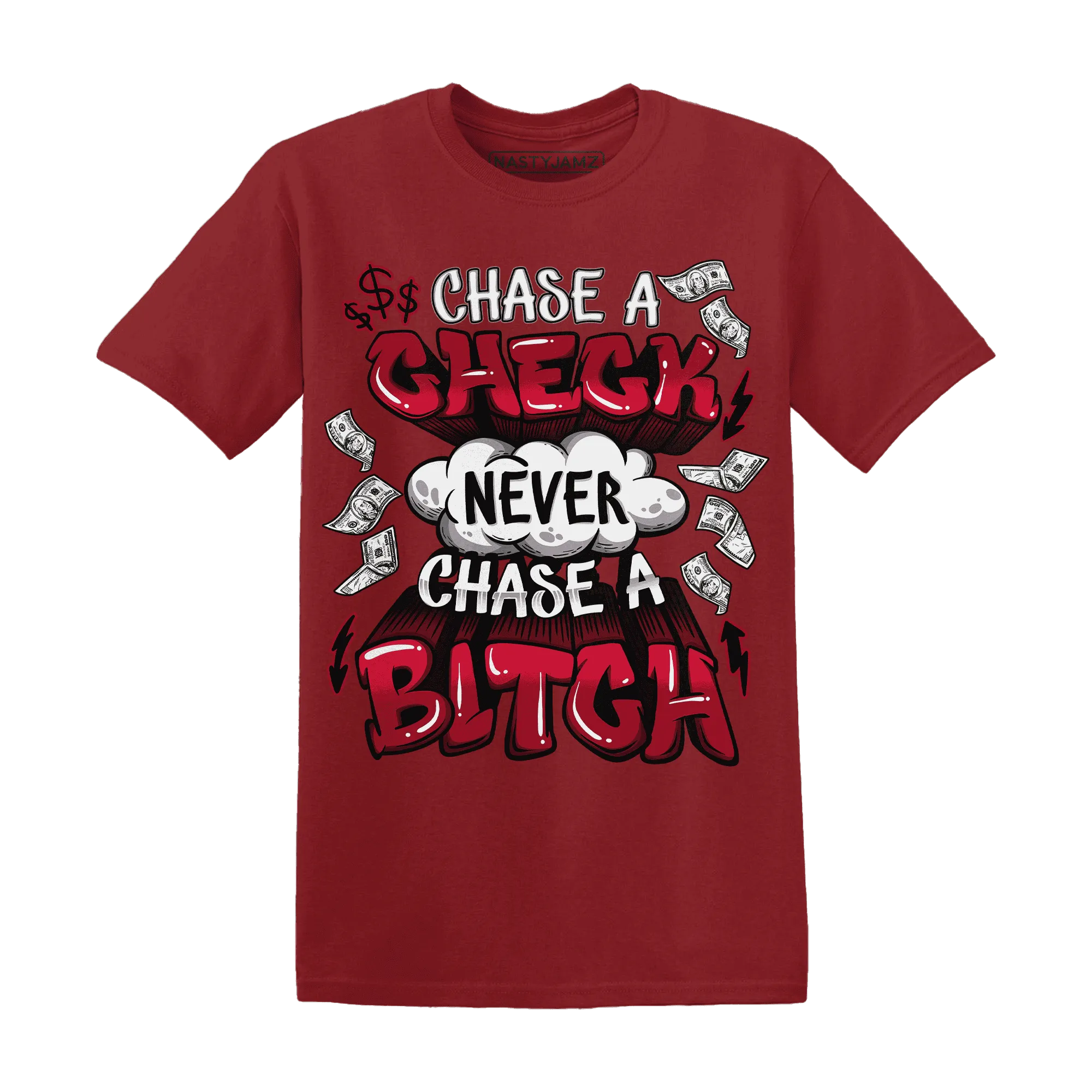 Retro-Red-Taxi-12s-T-Shirt-Match-Chase-A-Check