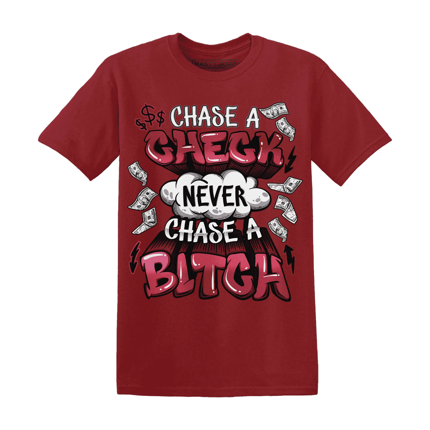 High-87-Metallic-Burgundy-1s-T-Shirt-Match-Chase-A-Check