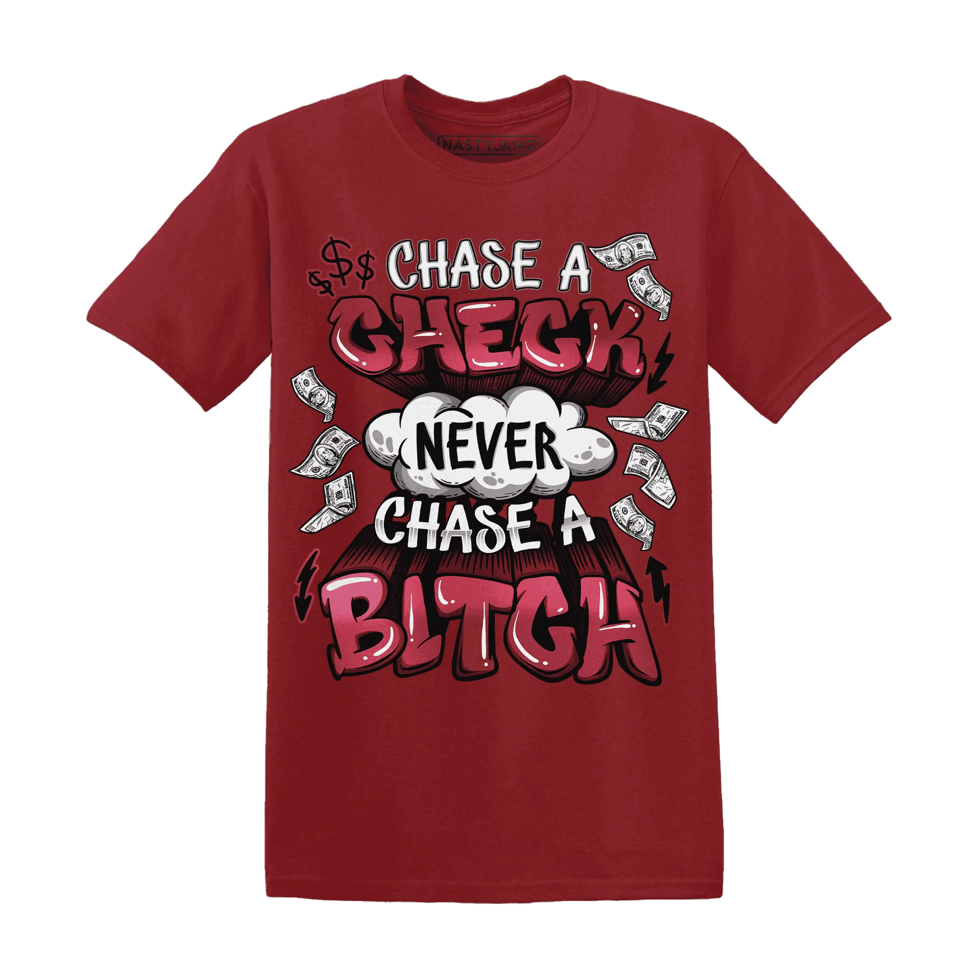 High-87-Metallic-Burgundy-1s-T-Shirt-Match-Chase-A-Check