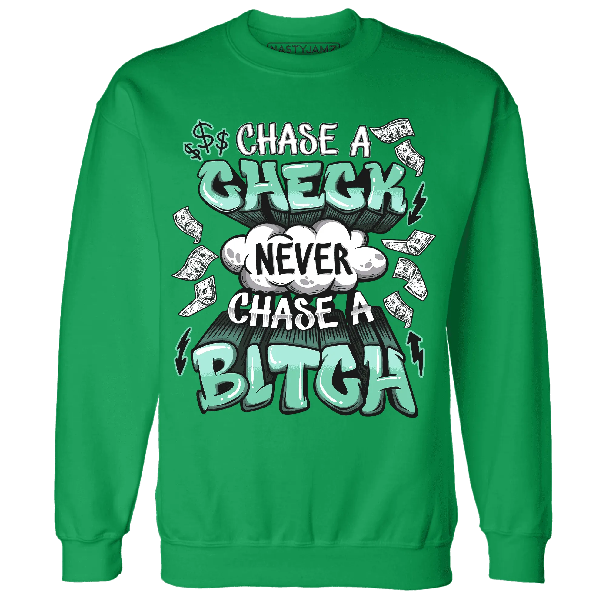 High-OG-Green-Glow-1s-Sweatshirt-Match-Chase-A-Check