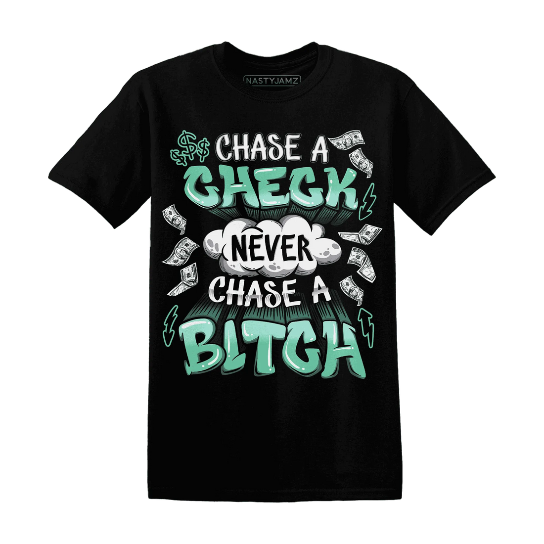 High-OG-Green-Glow-1s-T-Shirt-Match-Chase-A-Check