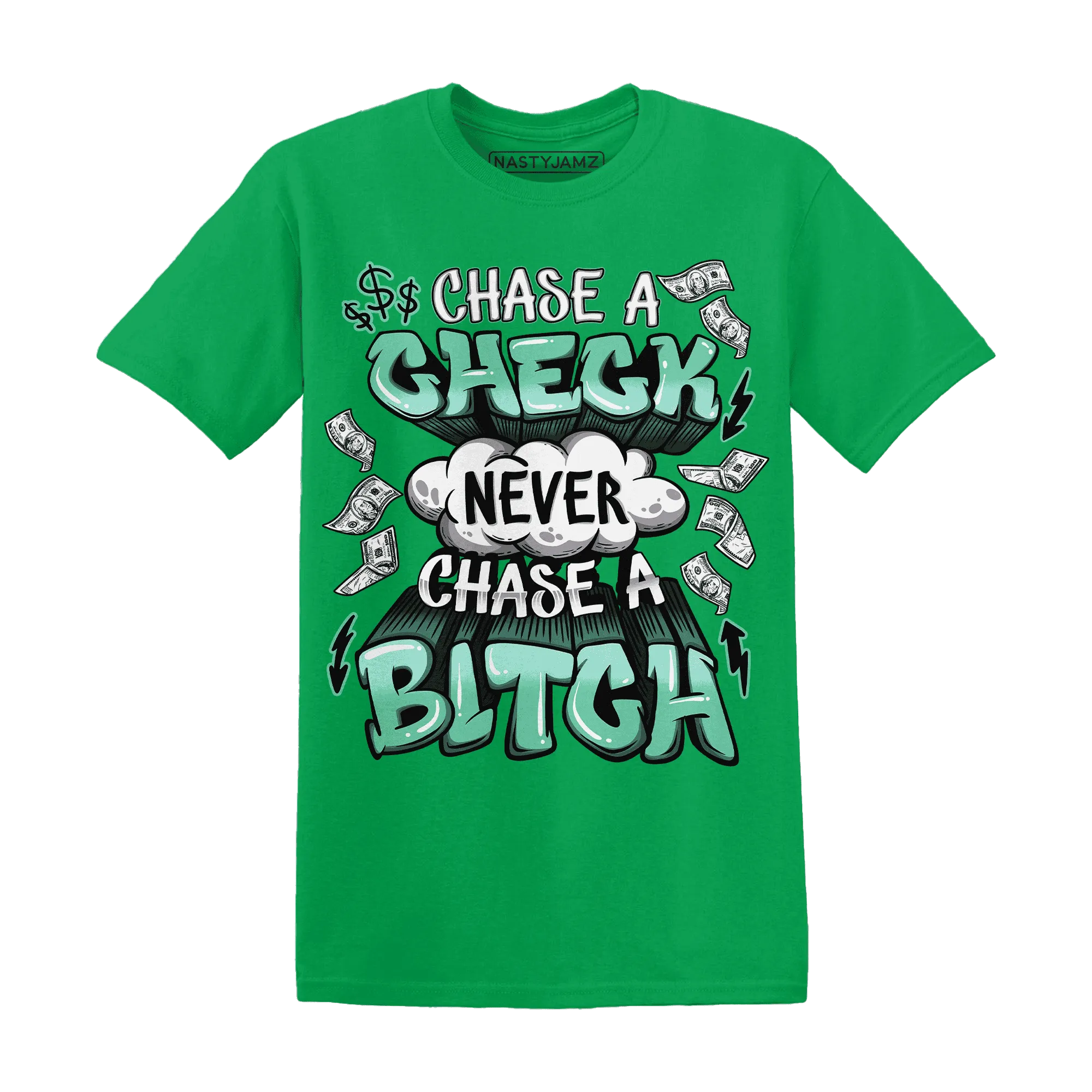 High-OG-Green-Glow-1s-T-Shirt-Match-Chase-A-Check