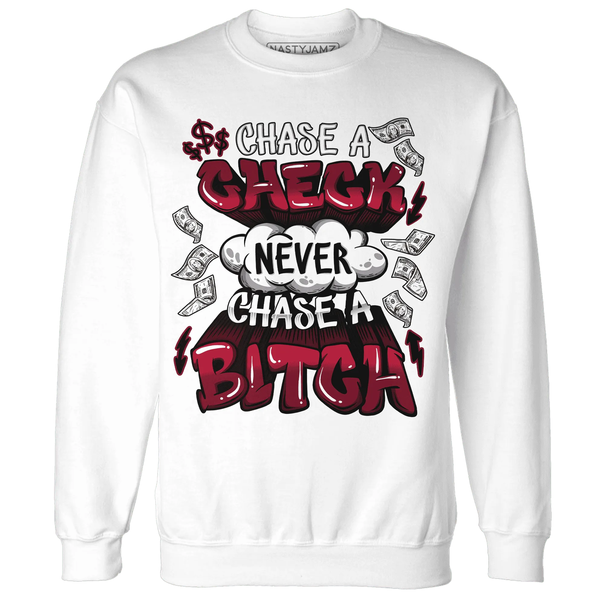 High-White-Team-Red-1s-Sweatshirt-Match-Chase-A-Check