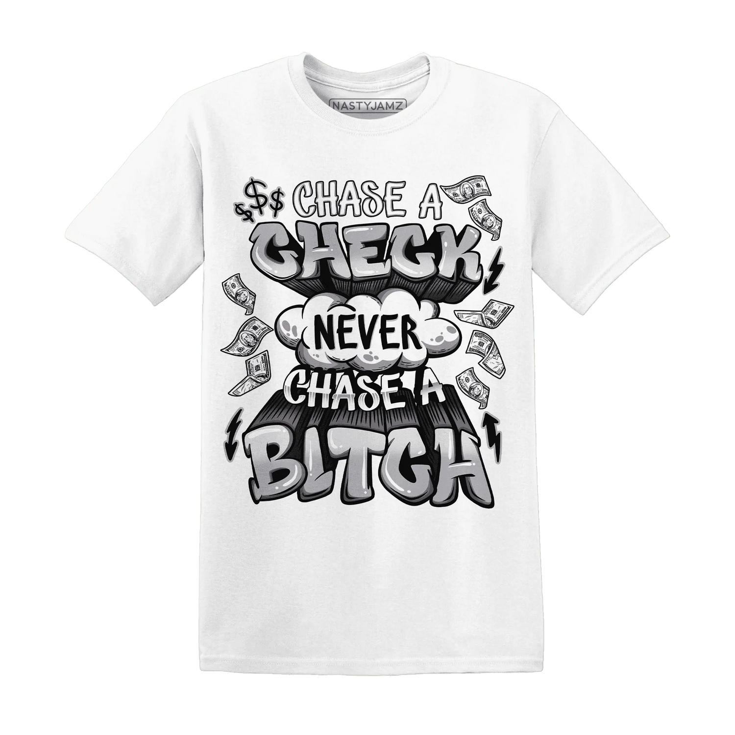 Wolf-Grey-1s-T-Shirt-Match-Chase-A-Check