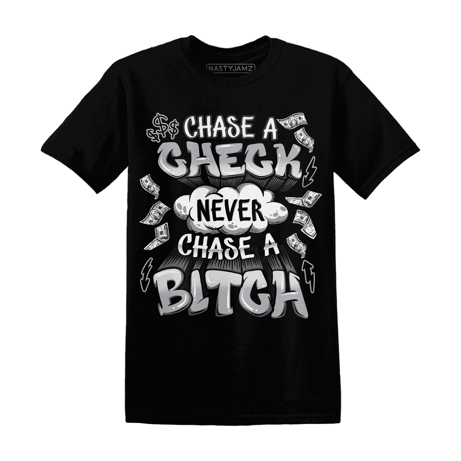 Wolf-Grey-1s-T-Shirt-Match-Chase-A-Check