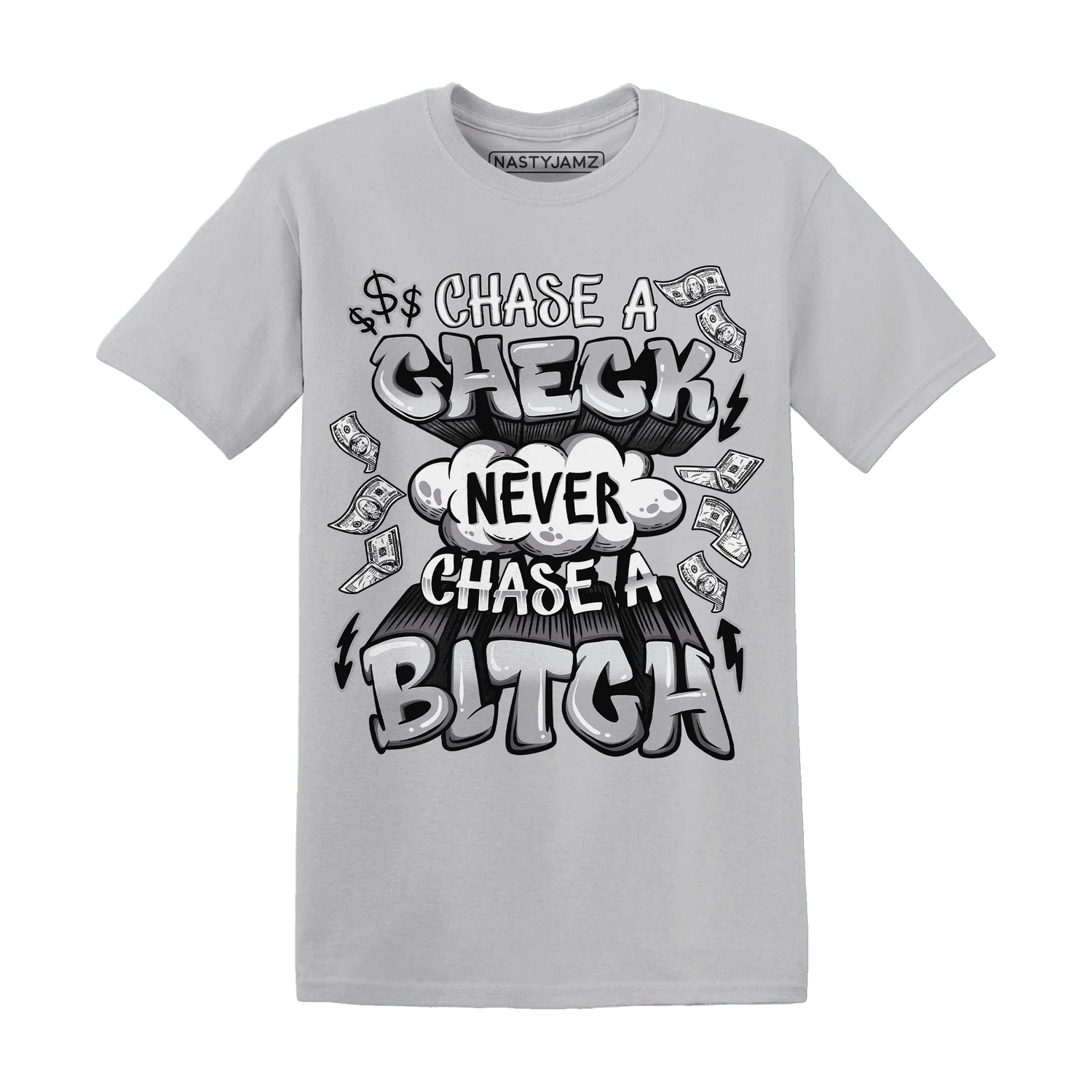 Wolf-Grey-1s-T-Shirt-Match-Chase-A-Check