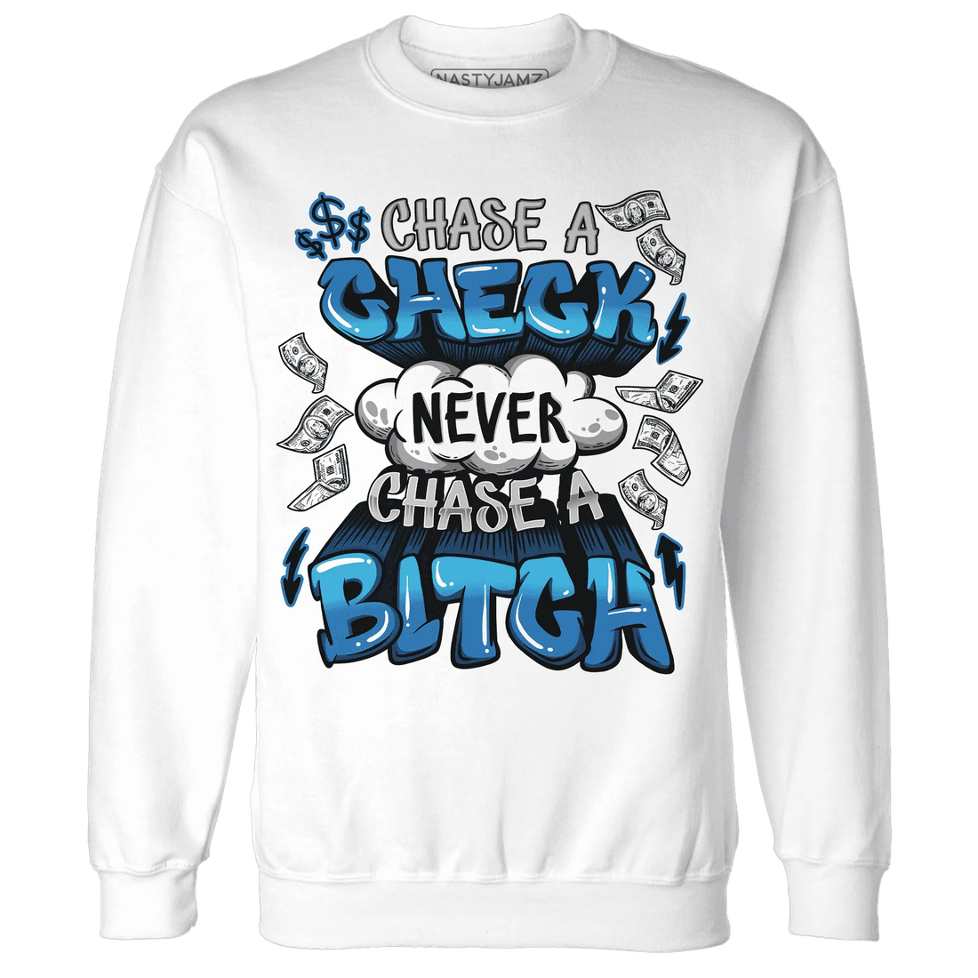 Industrial-Blue-4s-Sweatshirt-Match-Chase-A-Check