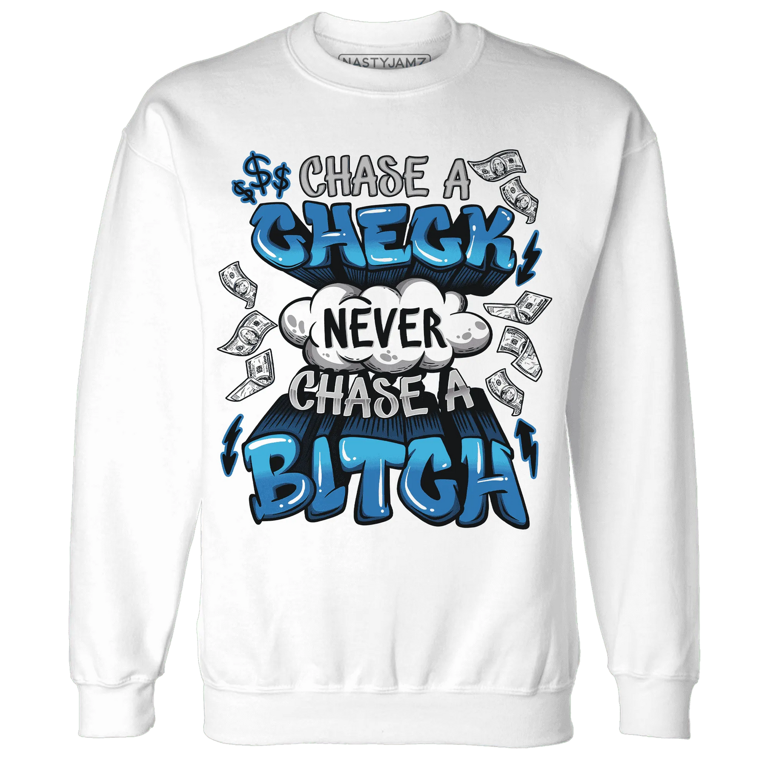 Industrial-Blue-4s-Sweatshirt-Match-Chase-A-Check