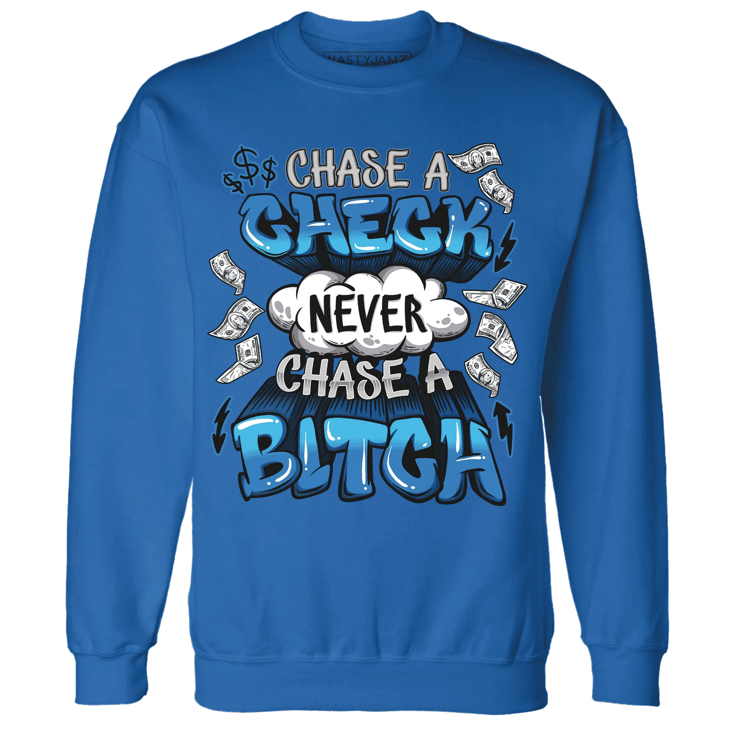 Industrial-Blue-4s-Sweatshirt-Match-Chase-A-Check
