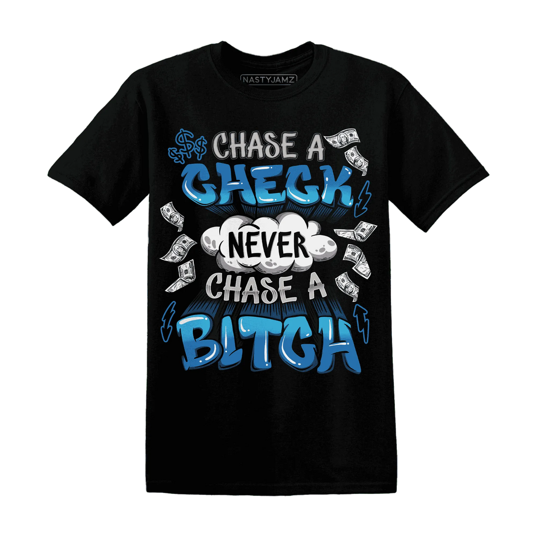 Industrial-Blue-4s-T-Shirt-Match-Chase-A-Check