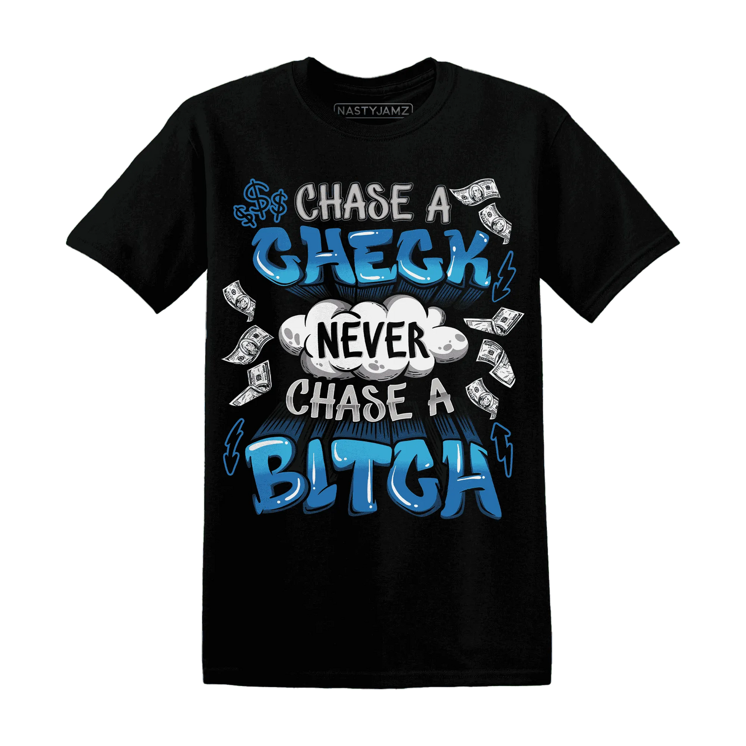 Industrial-Blue-4s-T-Shirt-Match-Chase-A-Check