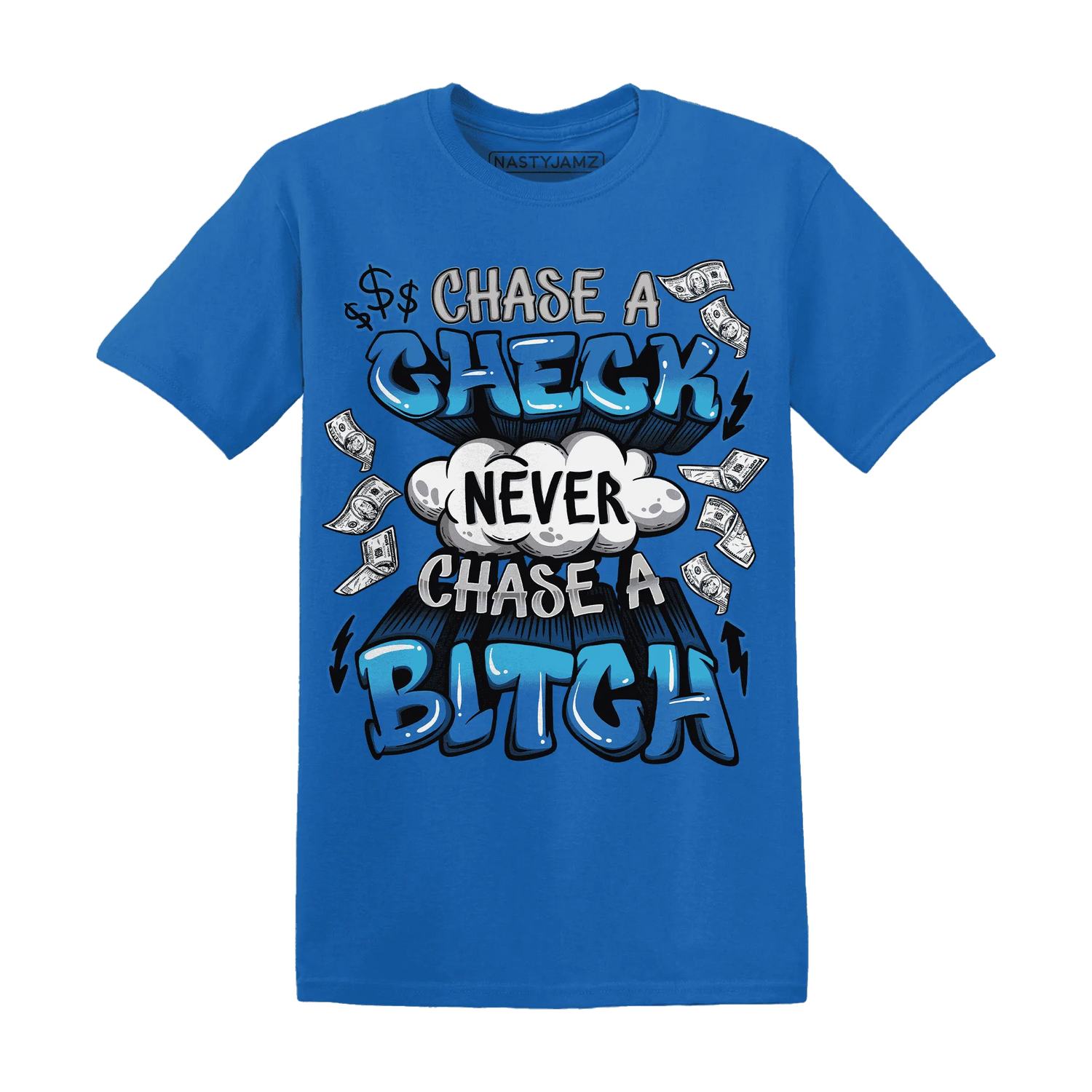 Industrial-Blue-4s-T-Shirt-Match-Chase-A-Check