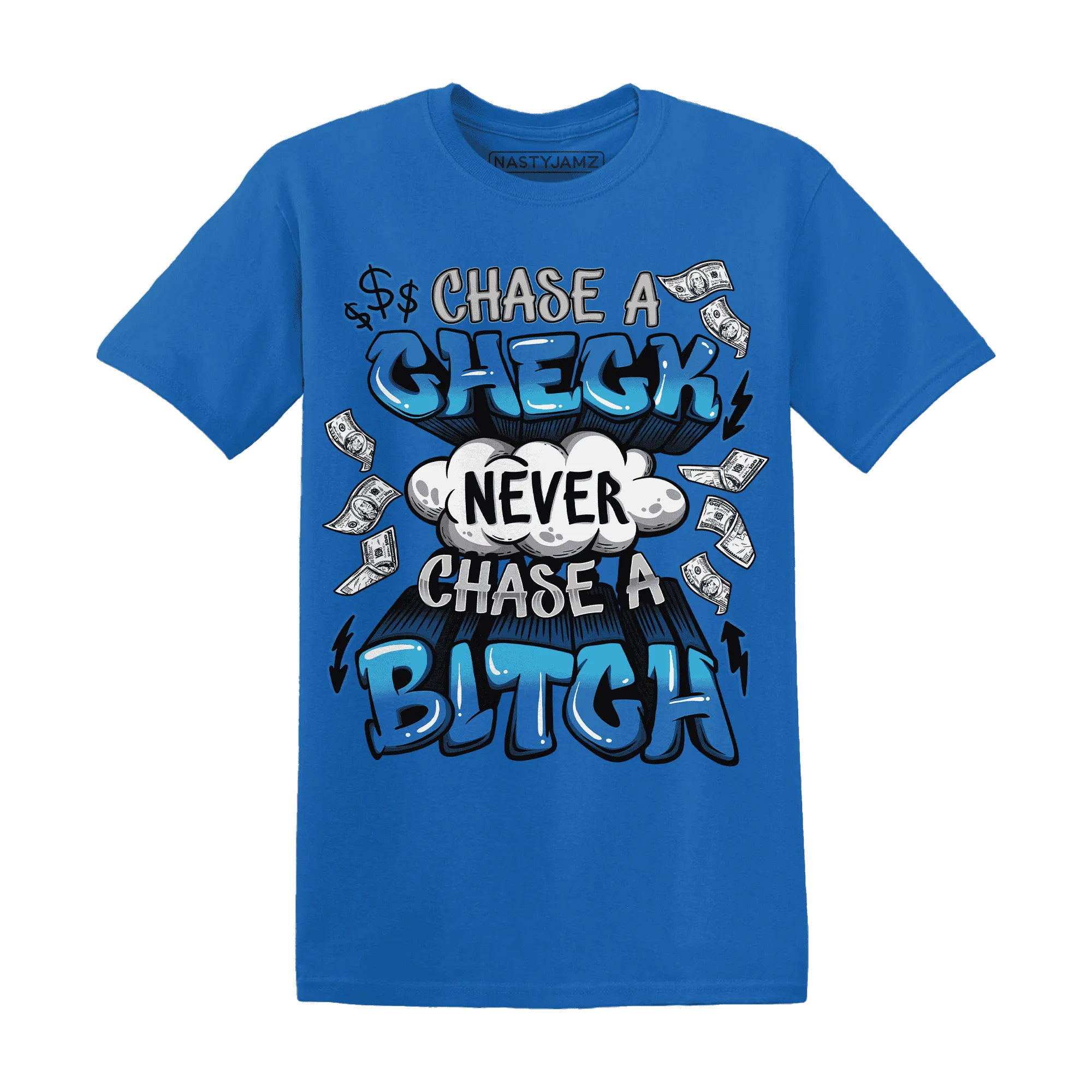 Industrial-Blue-4s-T-Shirt-Match-Chase-A-Check