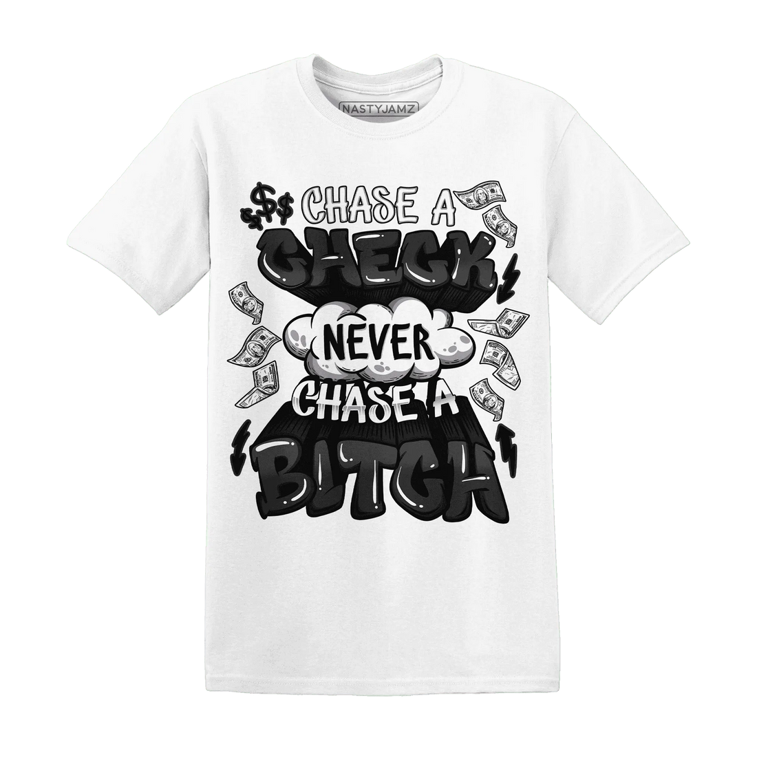 White-Thunder-4s-T-Shirt-Match-Chase-A-Check