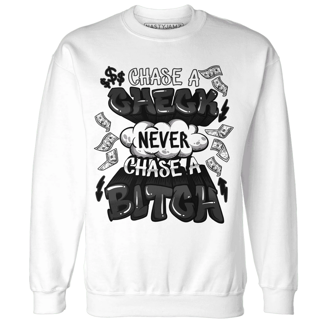 White-Thunder-4s-Sweatshirt-Match-Chase-A-Check