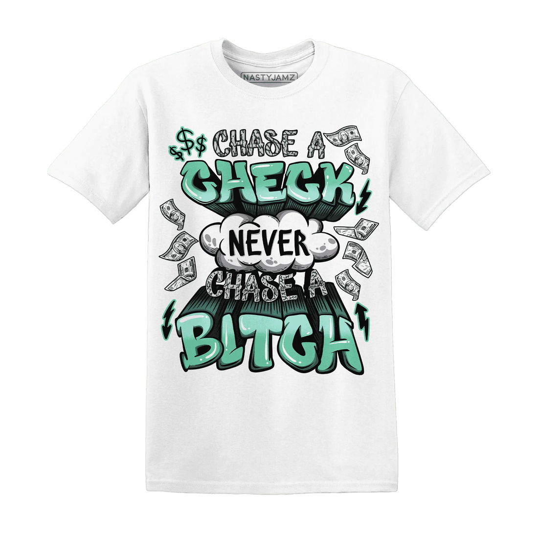 Green-Glow-3s-T-Shirt-Match-Chase-A-Check