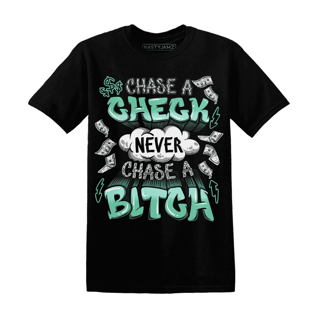 Green-Glow-3s-T-Shirt-Match-Chase-A-Check