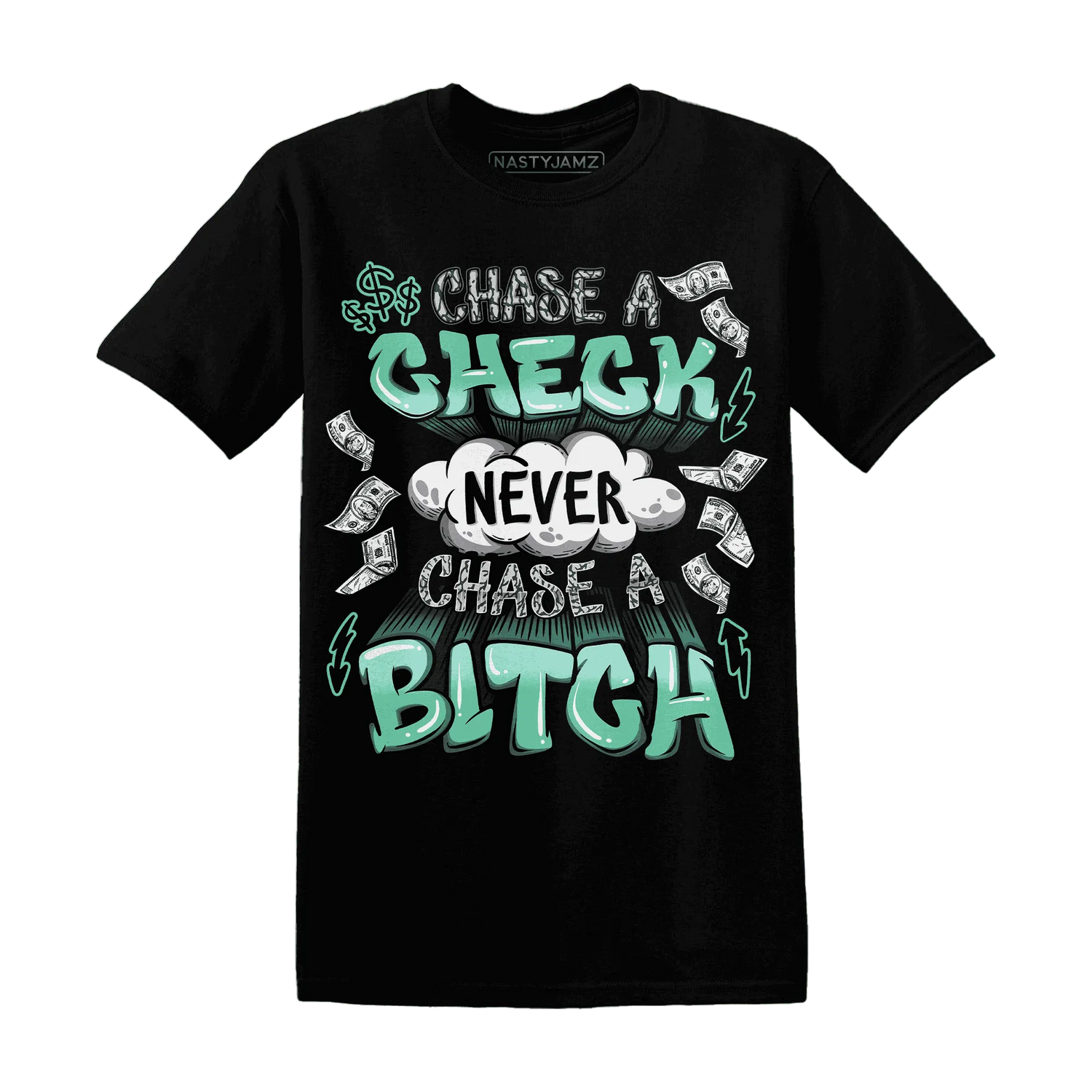 Green-Glow-3s-T-Shirt-Match-Chase-A-Check