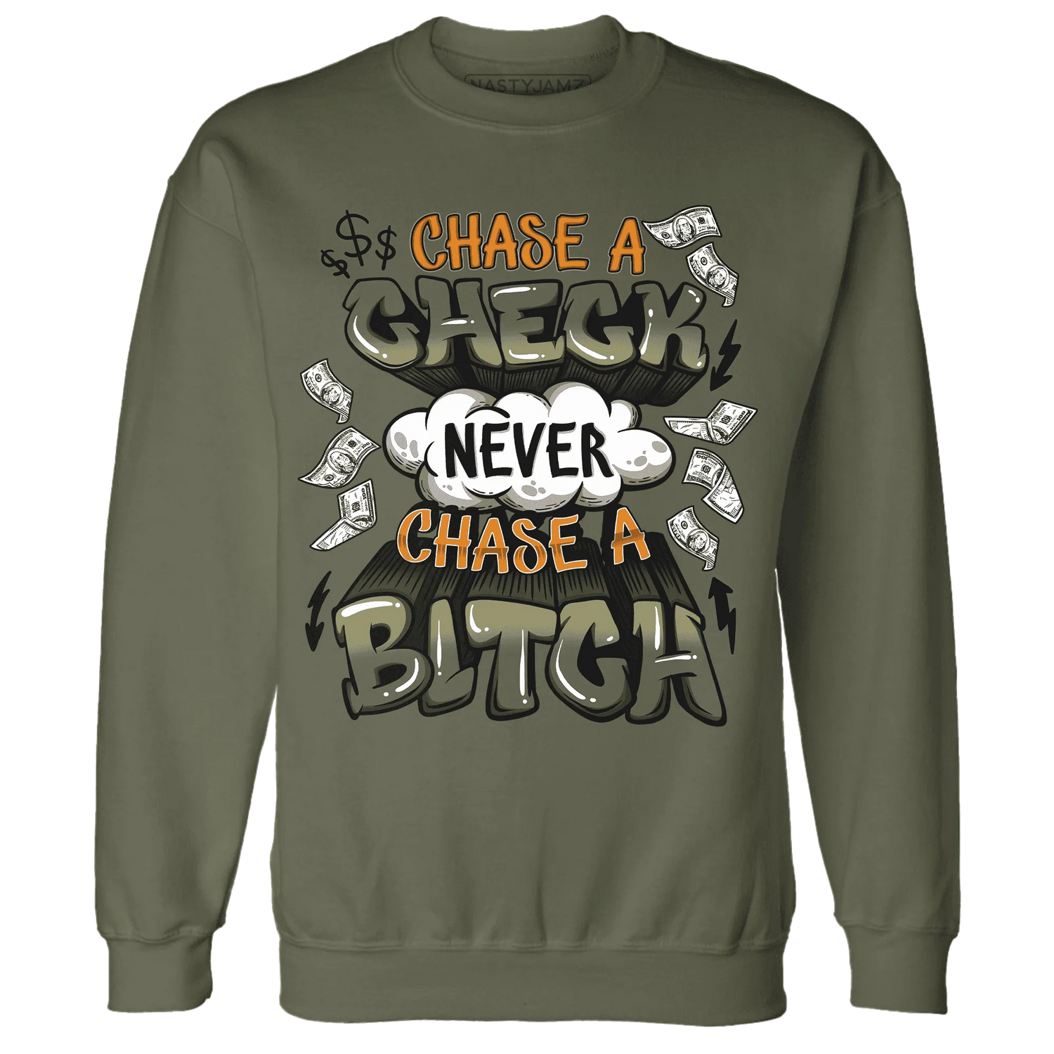 Olive-5s-Sweatshirt-Match-Chase-A-Check