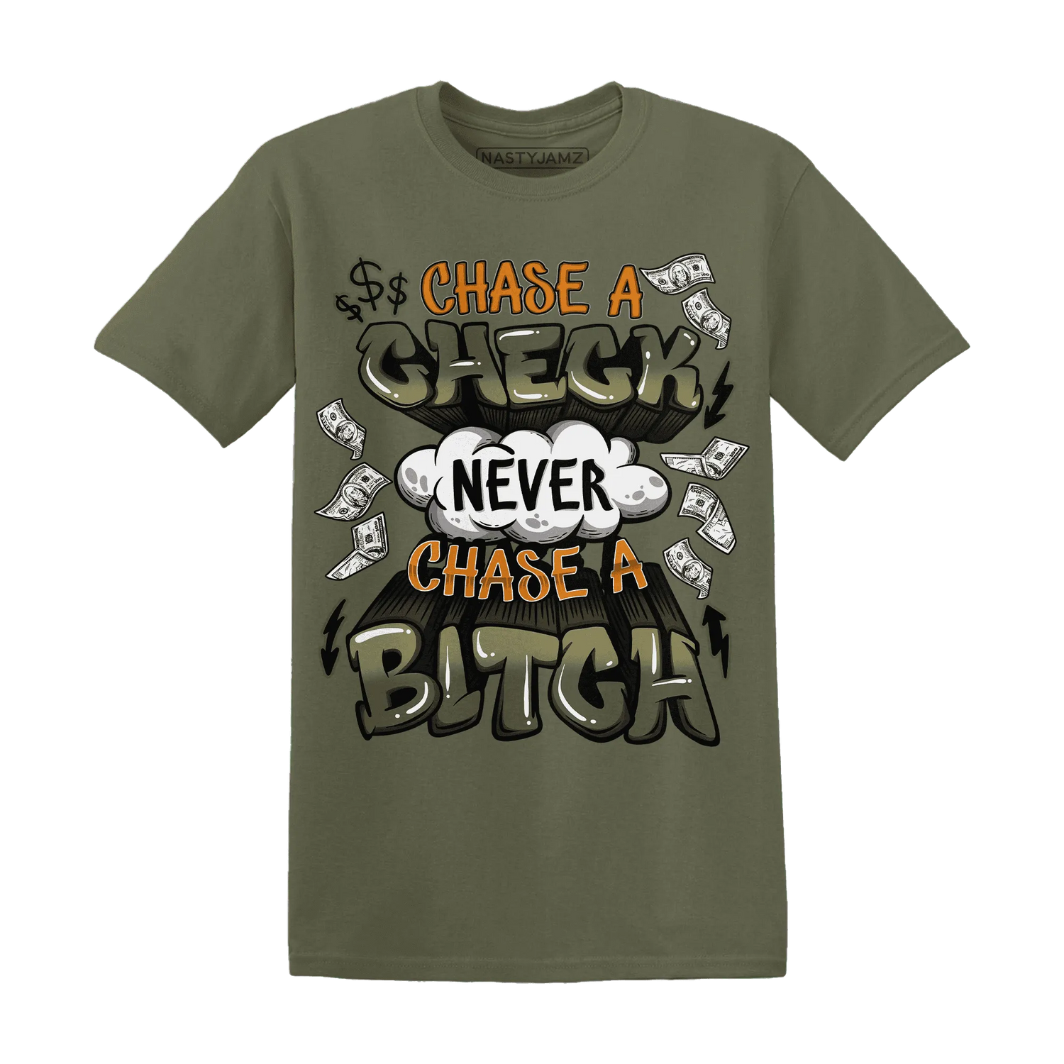 Olive-5s-T-Shirt-Match-Chase-A-Check