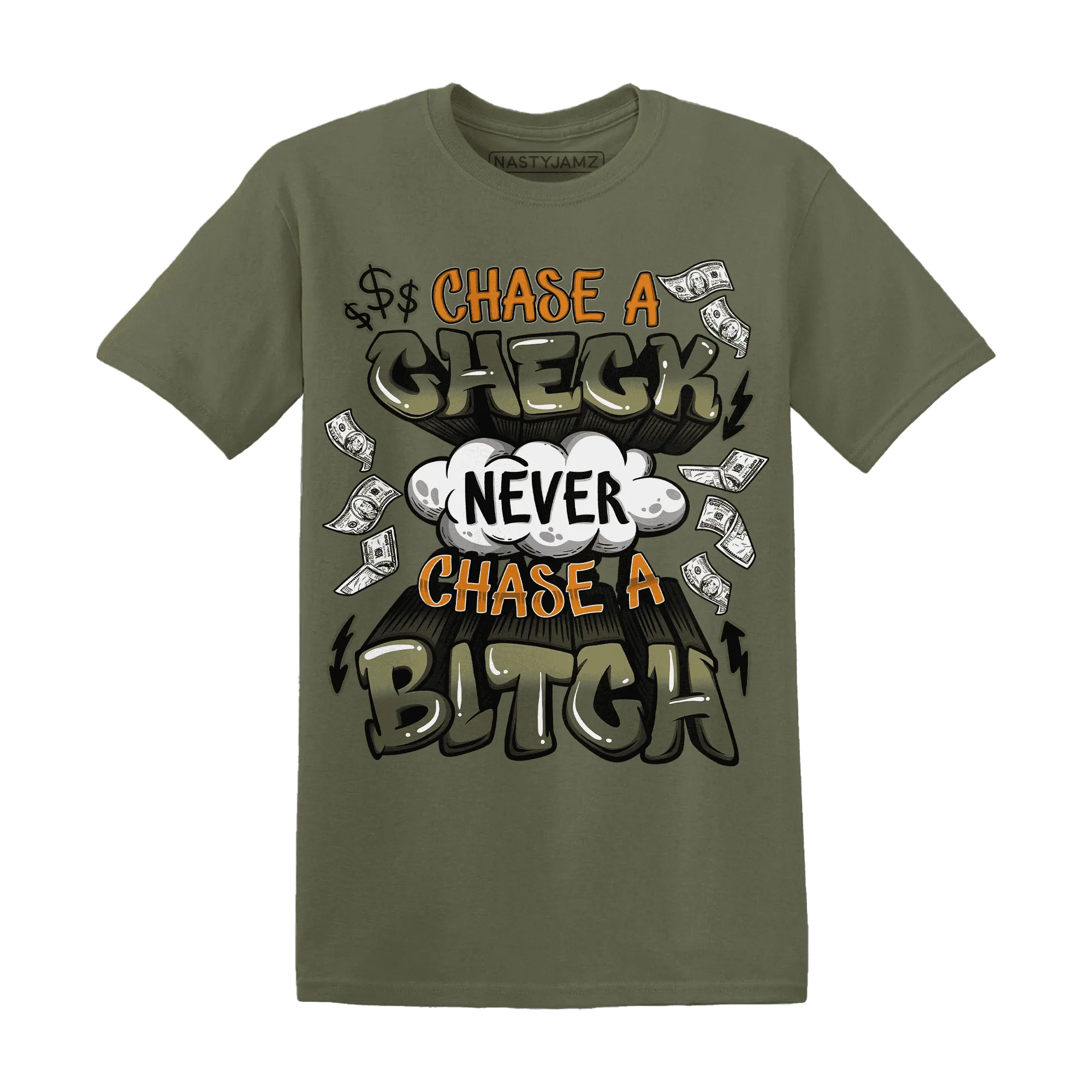 Olive-5s-T-Shirt-Match-Chase-A-Check