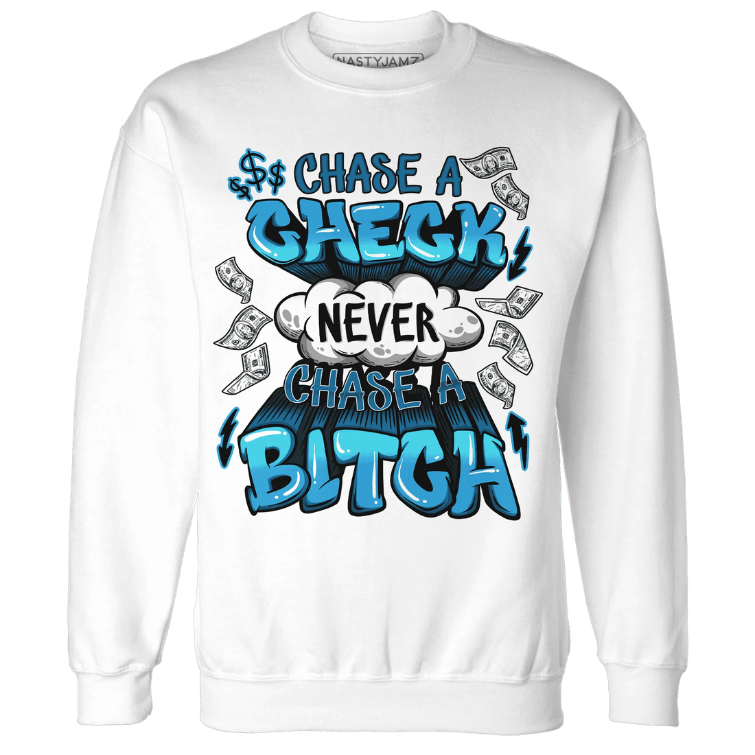 Powder-Blue-9s-Sweatshirt-Match-Chase-A-Check